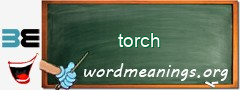 WordMeaning blackboard for torch